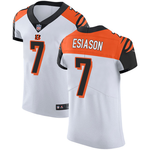 Nike Bengals #7 Boomer Esiason White Men's Stitched NFL Vapor Untouchable Elite Jersey - Click Image to Close